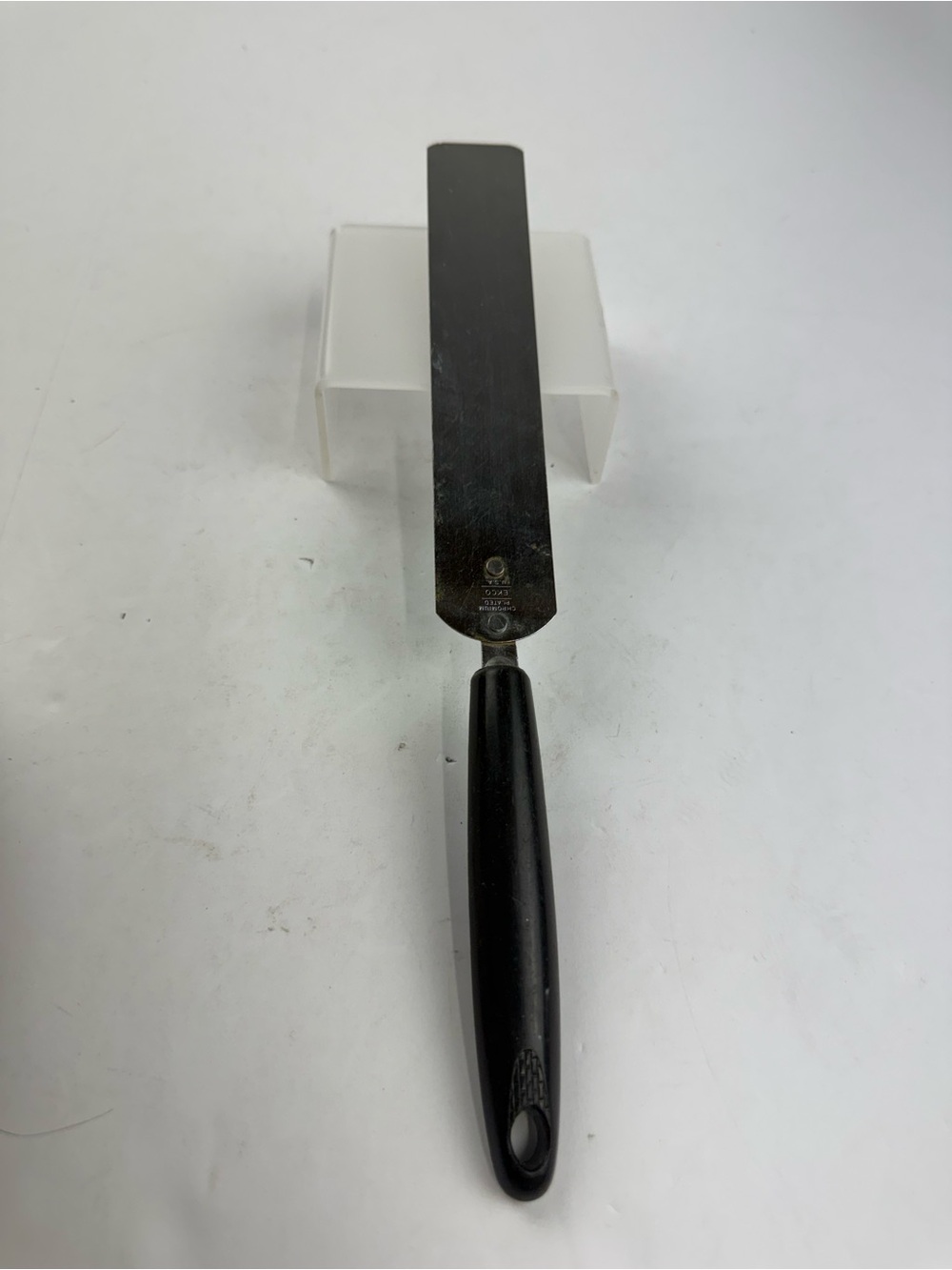 VTG Ekco Icing Spatula Utensil Stainless Steel Black Handle Chromium Plated